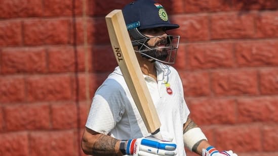  Virat Kohli during a training session ahead of the Ranji Trophy 2024-25 cricket match between Delhi and Railways, at the Arun Jaitley Stadium