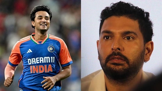 Abhishek Sharma reacted to Yuvraj Singh's tweet